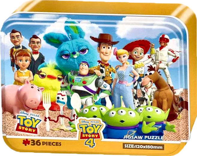 HUNDRED PICTURES 百耘圖 迪士尼系列 Toy Story4 玩具總動員4(2) 鐵盒拼圖, 36片, 1盒