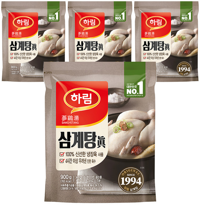하림삼계탕, 4개, 900g