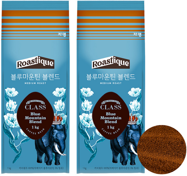 쟈뎅 클래스 블루마운틴 블렌드 원두커피, 분쇄, 1kg, 2개