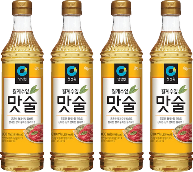 청정원 월계수잎 맛술, 830ml, 4개