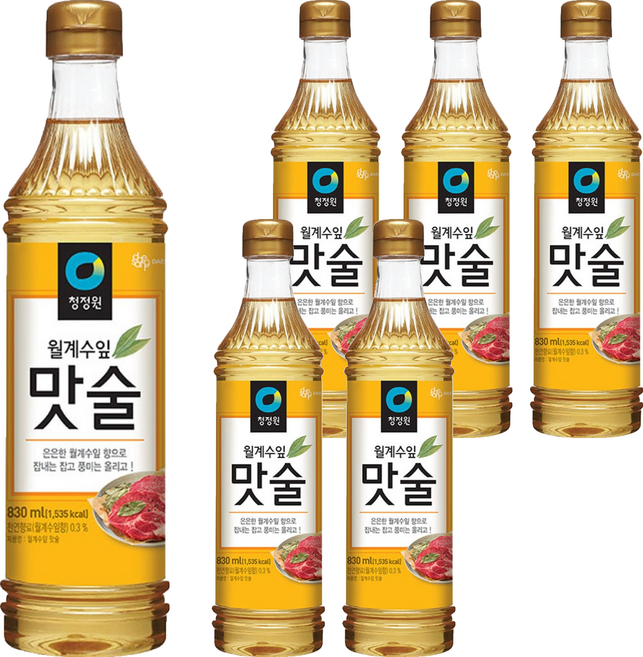 청정원 월계수잎 맛술, 830ml, 6개