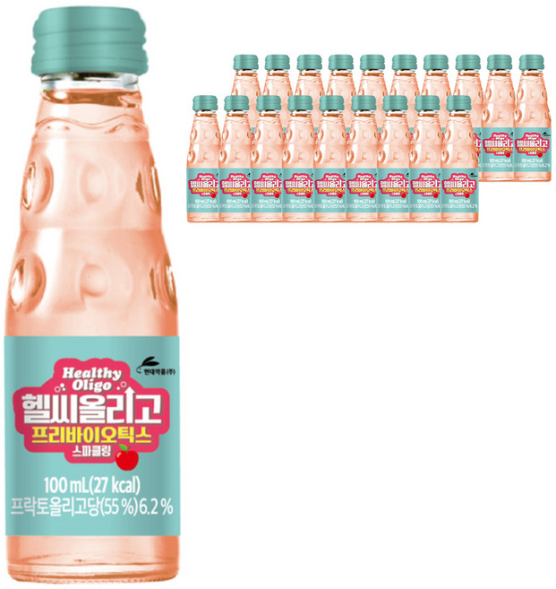 헬씨올리고 프리바이오틱스 스파클링 탄산음료, 100ml, 20개