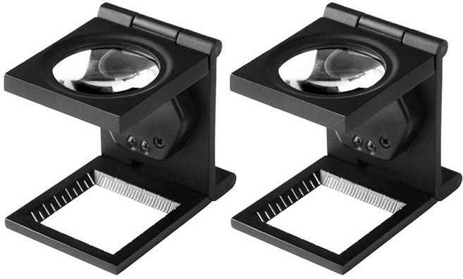 帶燈放大鏡 Set 2 9005B ABS+壓克力材質 2022年12月製造, 黑色, 1組