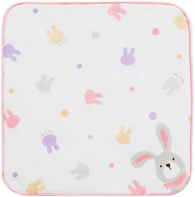 奇哥 超柔紗毛巾/方巾/手帕/洗臉巾 24 x 24cm, 粉色, 1條