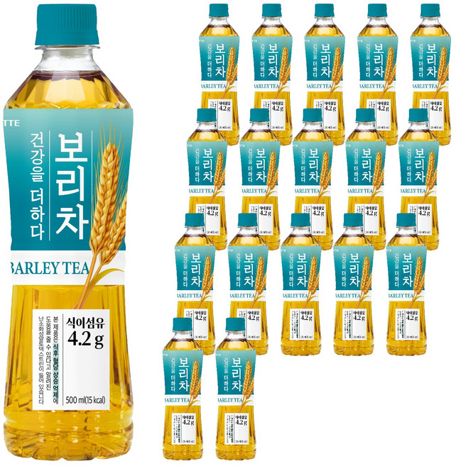 롯데칠성음료 더하다 보리차 PLUS, 500ml, 18개