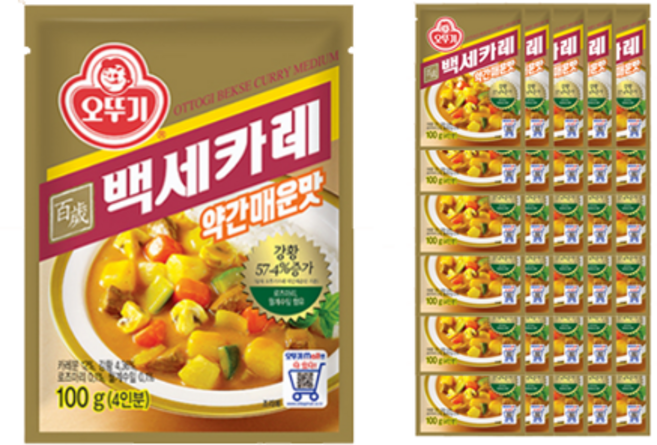오뚜기 백세카레 약간매운맛, 100g, 40개