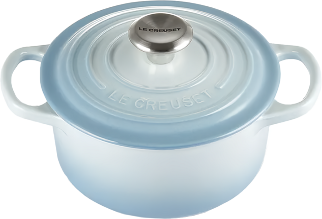 LE CREUSET 圓鐵鍋, 16cm, 海岸藍, 1個