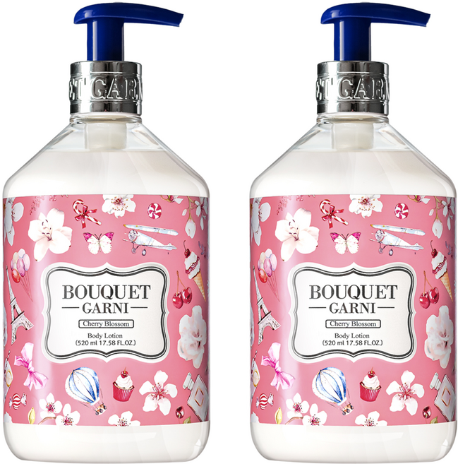 부케가르니 바디로션 체리 블라썸, 520ml, 2개