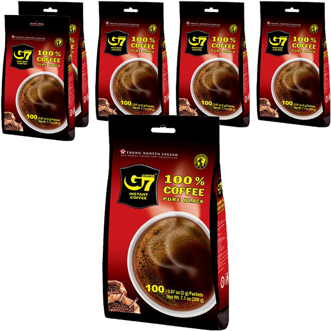 G7 純咖啡 量販包, 2g, 100入, 6袋