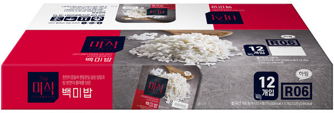 더미식 백미밥, 210g, 12개