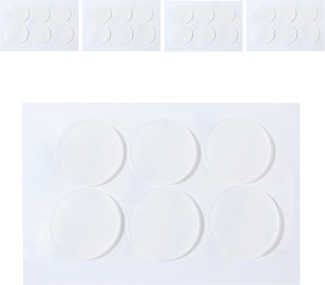 Axis 艾克思 家俱電器防刮止滑吸震半透明矽膠保護墊 圓形, 30個