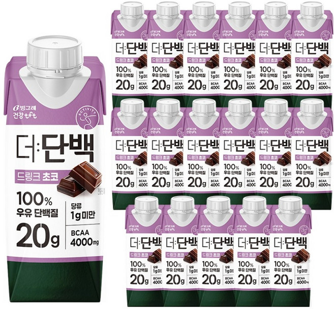 더단백 드링크 초코, 250ml, 18개