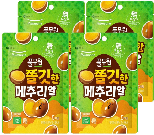 풀무원 쫄깃한 메추리알, 4개, 25g
