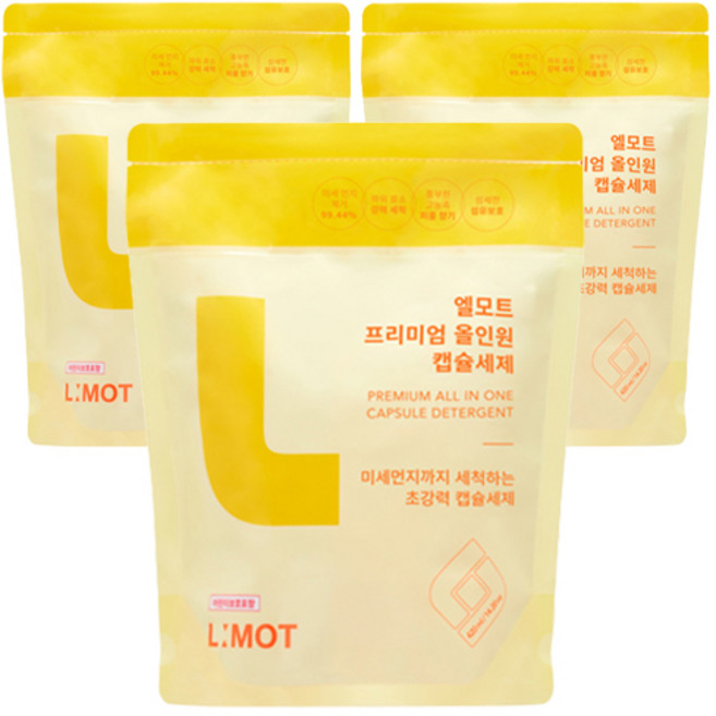 엘모트 프리미엄 올인원 캡슐세제, 30개입, 3개