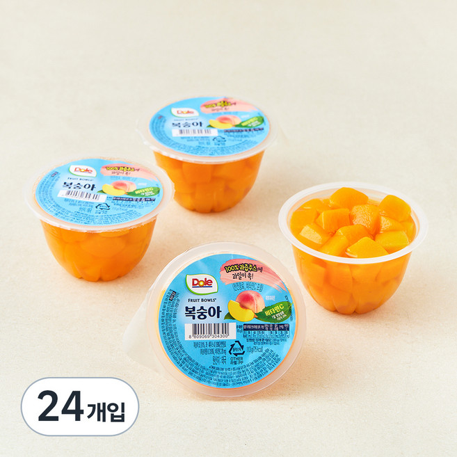 돌 후룻볼 복숭아, 113g, 4개입, 6개