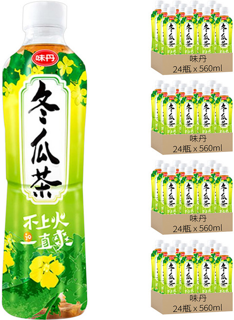 味丹 心茶道冬瓜茶, 560ml, 96瓶
