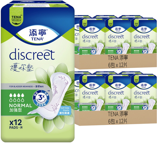 TENA 添寧 護妳墊, 加強型 28cm, 12片, 12包