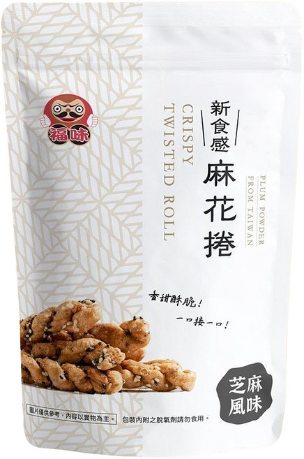 福味 小琉球麻花捲 芝麻, 200g, 1包