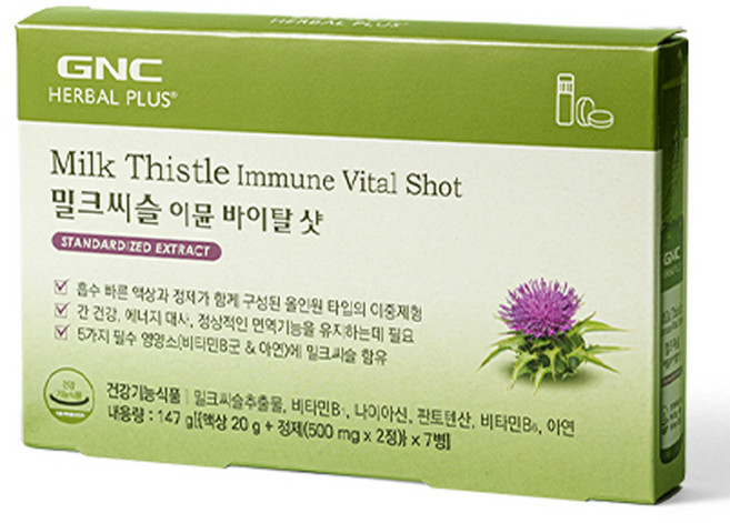 GNC 밀크씨슬 이뮨 바이탈 샷 7p, 7회분, 1개