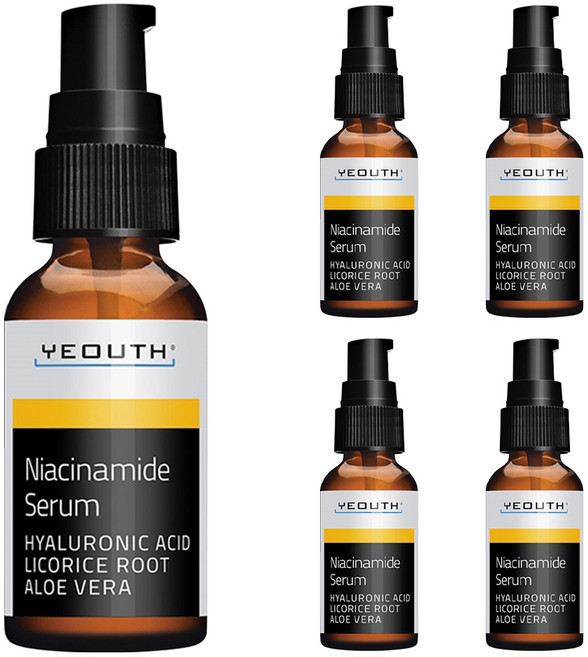 YEOUTH 悠絲 維他命B3玻尿酸精華液, 30ml, 5瓶
