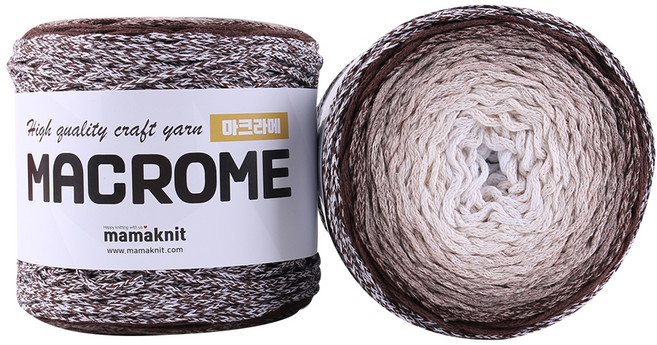 Mamaknit Macrome Cake系列 編織線, 混合 06, 225m, 2入