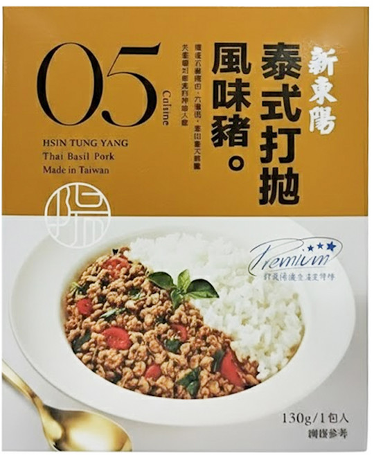 新東陽 泰式打拋風味豬, 130g, 1盒