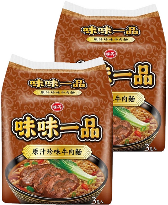 味丹 味味一品 原汁珍味牛肉麵 185g, 6包