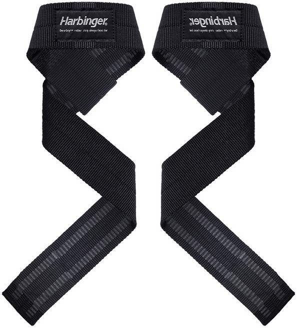 하빈져 빅 그립 헬스 스트랩 양손세트, 블랙, 2개