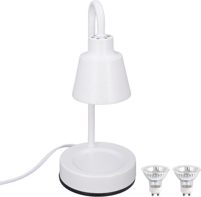 Mini款融蠟燈 可調光 暖燭燈 香氛蠟燭 專用燈台 小型蠟燭燈 2個, 珍珠白色