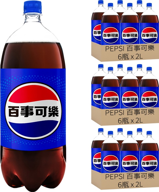 PEPSI 百事可樂, 2L, 18瓶