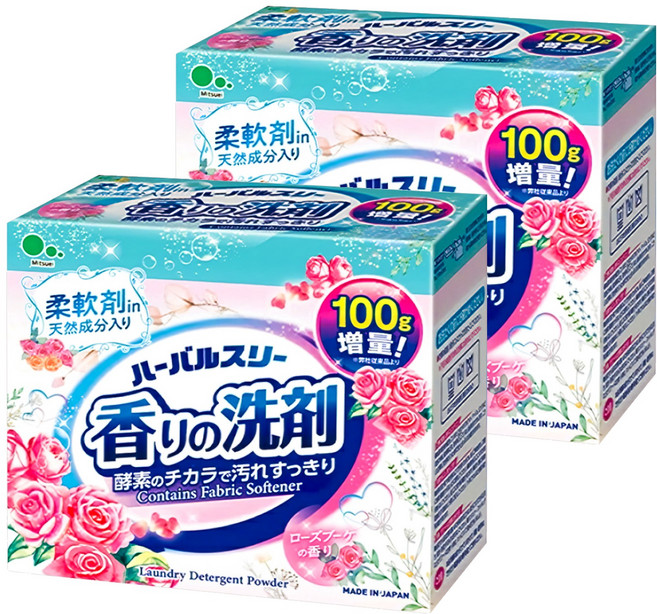 Mitsuei 酵素洗衣粉 玫瑰花香, 900g, 2盒