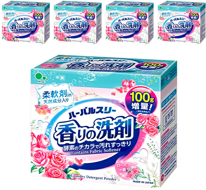 Mitsuei 酵素洗衣粉 玫瑰花香, 900g, 5盒
