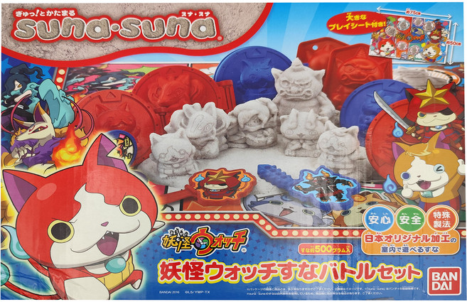 BANDAI 萬代 動力沙玩具 3歲以上, 妖怪手錶動力沙玩具 多色, 1盒