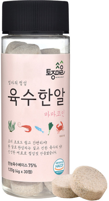 토종마을 마마코인 육수한알 30정, 120g, 1개