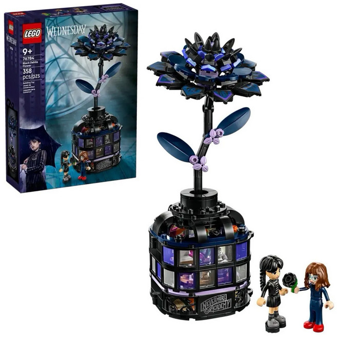 LEGO 76784 星期三系列 黑色大理花 Black Dahlia Flower, 1套, 多色