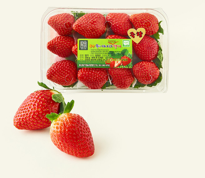 제이드가든 GAP 인증 대숲맑은 담양 죽향 딸기, 1개, 500g(대과)