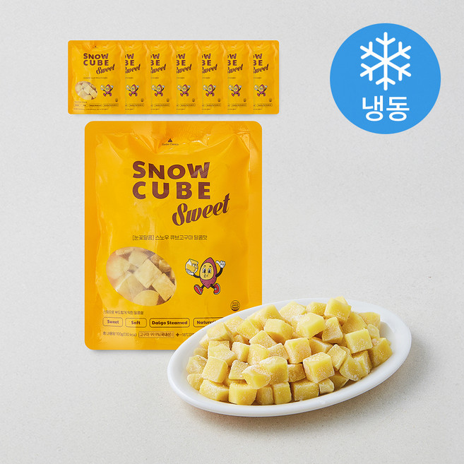눈꽃달콤 스노우 큐브고구마 달콤맛 (냉동), 8개, 100g
