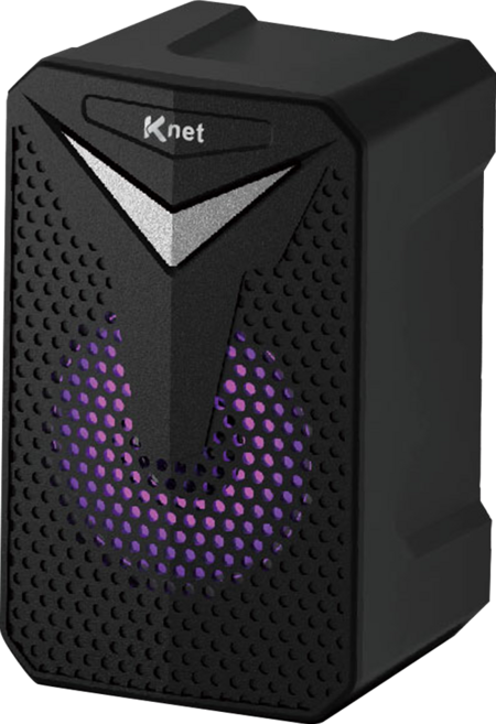 KTnet 廣鐸 Q71 LED彩漾RGB多媒體喇叭 USB供電 3.5mm音源輸入 線控式音量控制器, 黑色, 1個