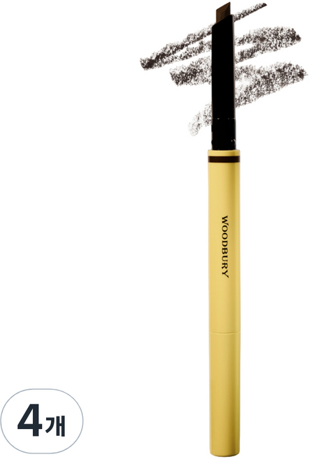 우드버리 프로 오토 브로우 펜슬 0.33g, 레빗 스모키, 4개