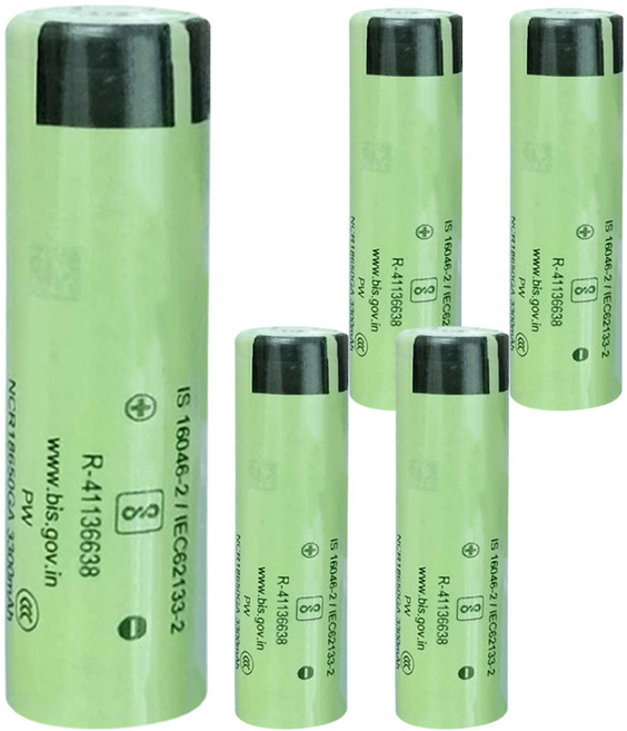 Panasonic 可充式鋰單電池 18650GA, 5組, 1顆