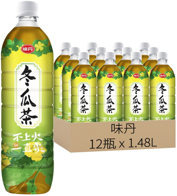 味丹 冬瓜茶, 1480ml, 12瓶