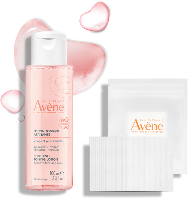 아벤느 수딩 토닝 로션 100ml + 화장솜 20매, 1개