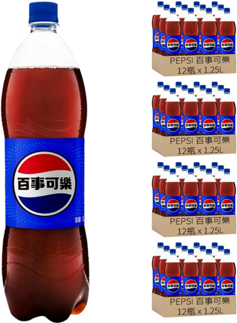 PEPSI 百事可樂, 1.25L, 48瓶