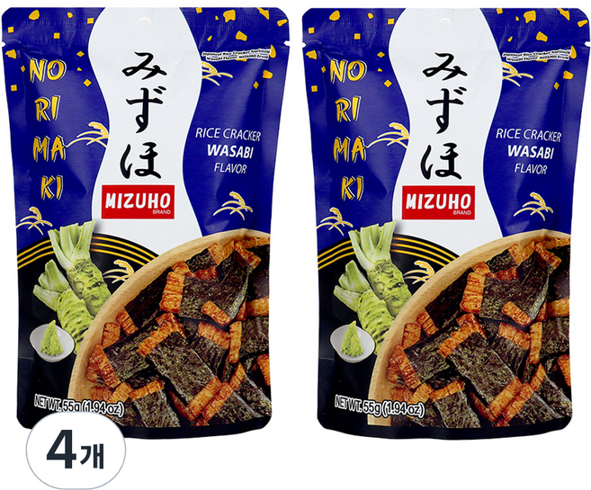 미즈호 노리마끼 와사비, 4개, 55g
