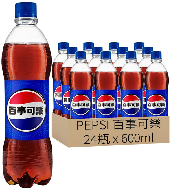 PEPSI 百事可樂, 600ml, 24瓶