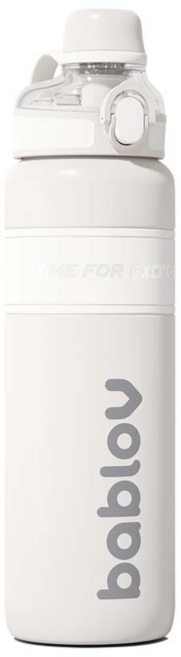 바블로브 보온보냉 원터치 스텐 텀블러, 밀크화이트, 650ml, 1개