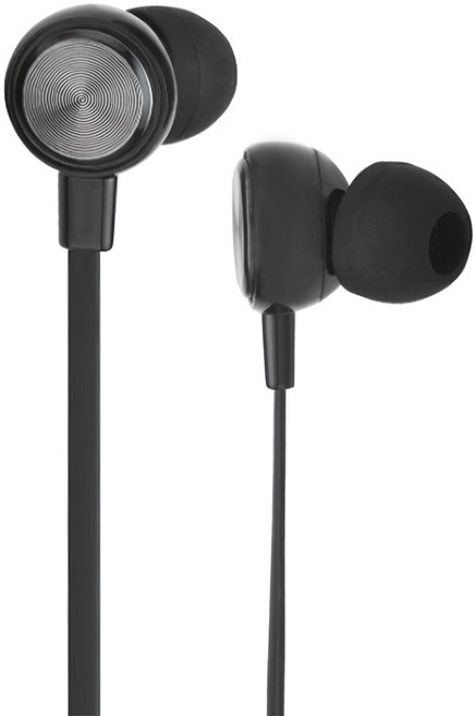 E-books S98線控接聽入耳式耳機 附音量調節器 隱藏式麥克風, E-EPA203, 黑色