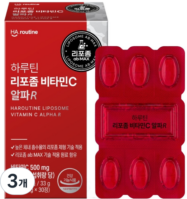 하루틴 리포좀 비타민C 알파R, 30정, 3개