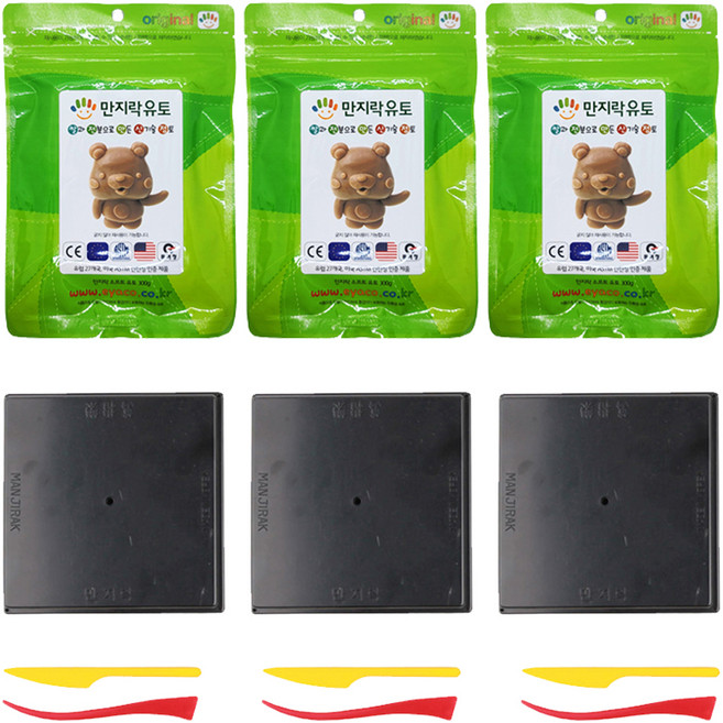 만지락 이야코 소프트유토 300g + 검정판 세트, 3세트