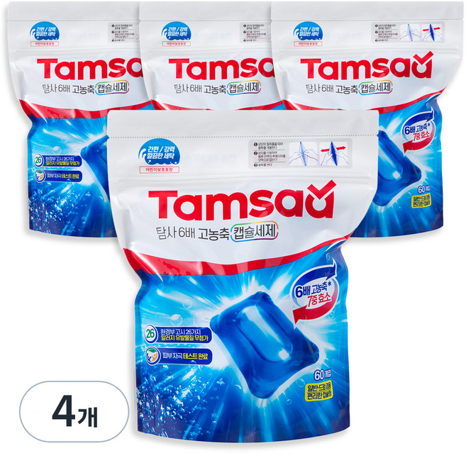 탐사 6배 고농축 캡슐세제, 60개입, 4개